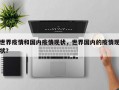 世界疫情和国内疫情现状，世界国内的疫情现状？