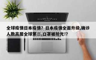 全球疫情日本疫情？日本疫情全面升级,确诊人数高居全球第二,口罩被抢光!？