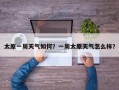 太原一周天气如何？一周太原天气怎么样？