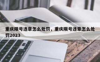 重庆限号违章怎么处罚，重庆限号违章怎么处罚2023