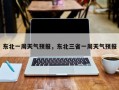东北一周天气预报，东北三省一周天气预报