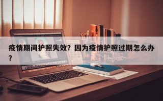 疫情期间护照失效？因为疫情护照过期怎么办？