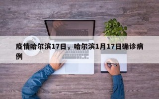 疫情哈尔滨17日，哈尔滨1月17日确诊病例